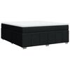 vidaXL Cama box spring con colch&oacute;n tela negro 180x200 cm