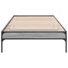 vidaXL Estructura cama madera ingenier&iacute;a metal gris Sonoma 90x200 cm