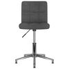 vidaXL Silla de comedor giratoria tela gris oscuro