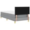 vidaXL Cama Box Spring LED con colch&oacute;n Gris Claro 90 x 190 cm tela