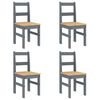 vidaXL Juego de comedor Panama 5 pzas madera maciza de pino gris