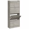 vidaXL Mueble zapatero madera contrachapada gris hormig&oacute;n 63x24x147 cm