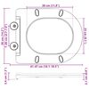 vidaXL Asiento de WC 47 x 36 x 3,4 cm Duroplast