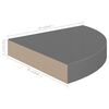 vidaXL Estante flotante de esquina gris con brillo MDF 25x25x3,8 cm