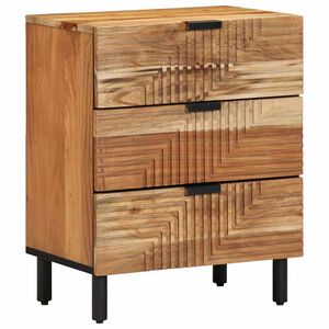 vidaXL Armario de Noche Marr&oacute;n 50 x 33 x 62 cm Madera maciza de Acacia