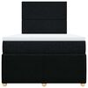 vidaXL Cama box spring con colch&oacute;n tela negro 120x200 cm
