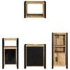 vidaXL Juego de muebles de ba&ntilde;o 4 pcs Marr&oacute;n Madera de mango maciza