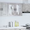vidaXL Armario de pared para cocina puerta cristal Porto gris hormig&oacute;n