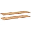 vidaXL Estante flotante 2 uds madera acacia acabado aceite 120x40x2 cm