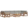vidaXL Conjunto de sof&aacute;s de exterior 8 pcs Gris Natural y Claro