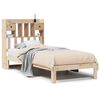 vidaXL Cama con estanter&iacute;a sin colch&oacute;n madera maciza de pino 100x200cm