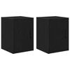 vidaXL Armarios de pared 2 uds para garaje madera de ingenier&iacute;a negro