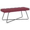 vidaXL Banco con tapicer&iacute;a con botones Rojo vino 110 x 40 x 46 cm Tela