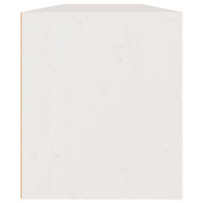 vidaXL Armarios de pared 2 uds madera maciza pino blanco 60x30x35 cm
