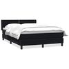 vidaXL Cama box spring con colch&oacute;n terciopelo negro 160x220 cm