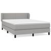 vidaXL Cama box spring con colch&oacute;n tela gris claro 140x200 cm