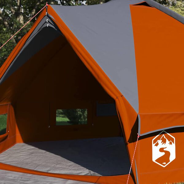 vidaXL Tienda tipi con techo Gris y naranja 490 x 410 x 210 cm