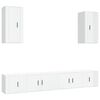 vidaXL Set de muebles de TV 6 pzas madera contrachapada blanco brillo