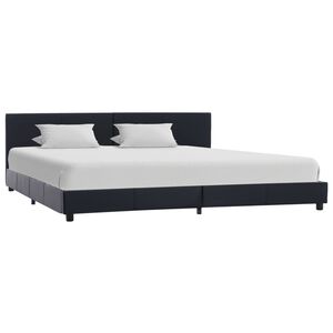 vidaXL Estructura de cama de cuero sint&eacute;tico negro 180x200 cm
