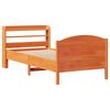vidaXL Estructura de cama sin colch&oacute;n madera maciza marr&oacute;n 75x190 cm