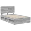 vidaXL Estructura de cama con cabecera Gris Sonoma 120 x 190 cm