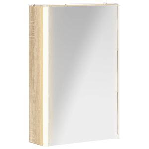 vidaXL Armario con espejo de ba&ntilde;o Roble Sonoma 33 x 11,5 x 50 cm