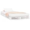 vidaXL Cama de palets madera maciza pino blanca individual 90x190 cm