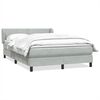 vidaXL Cama box spring con colchón terciopelo gris claro 140x210 cm