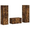 vidaXL Conjunto de mueble de TV 5 uds. Roble ahumado