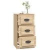 vidaXL Aparador de madera contrachapada roble Sonoma 36x35,5x67,5 cm