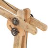 vidaXL L&aacute;mpara de pie madera maciza de mango blanca E27