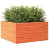 vidaXL Jardinera de madera maciza pino marr&oacute;n cera 90x90x46 cm