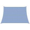 vidaXL Toldo Vela 4 / 5 x 3 m HDPE Rectangular Azul y Blanco
