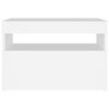 vidaXL Mesita de noche luces LED 2 uds contrachapada blanco 60x35x40cm