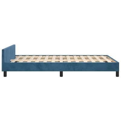 vidaXL Estructura cama con cabecero terciopelo azul oscuro 120x200cm