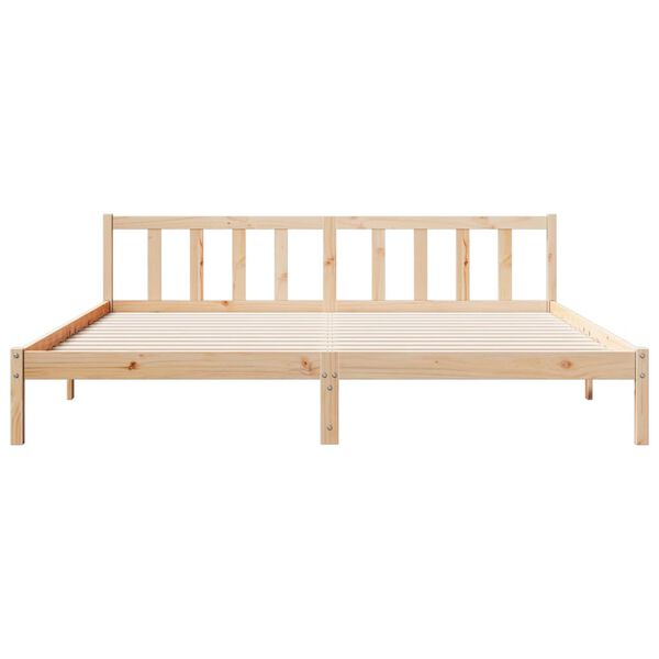 vidaXL Cama extralarga sin colch&oacute;n madera maciza de pino 180x220 cm
