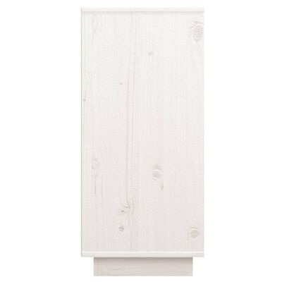 vidaXL Aparador de madera maciza de pino blanco 60x34x75 cm