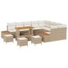 vidaXL Conjunto de sof&aacute;s de jard&iacute;n 13 uds. 12-N&uacute;mero de plazas Beige