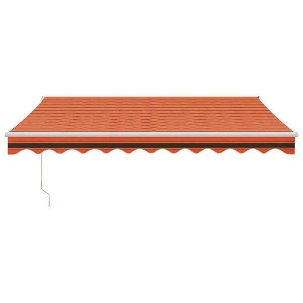 vidaXL Toldo retr&aacute;ctil autom&aacute;tico naranja y marr&oacute;n 3x2,5 m