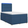 vidaXL Cama box spring con colch&oacute;n con cabecera Azul 120 x 190 cm Tela