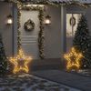 vidaXL Estrella de luz decorativa Navidad con estacas 115 LED 85 cm