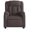 vidaXL Sill&oacute;n de masaje reclinable de tela marr&oacute;n oscuro