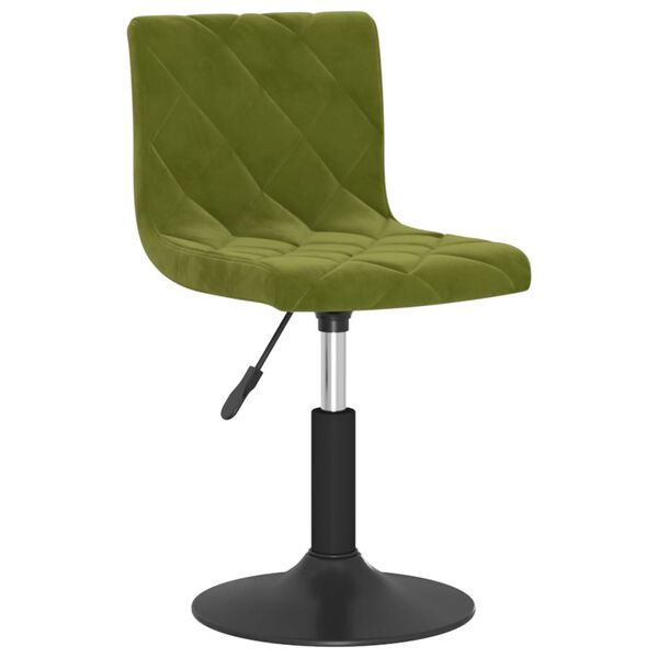 vidaXL Sillas de comedor giratorias 4 unidades terciopelo verde claro
