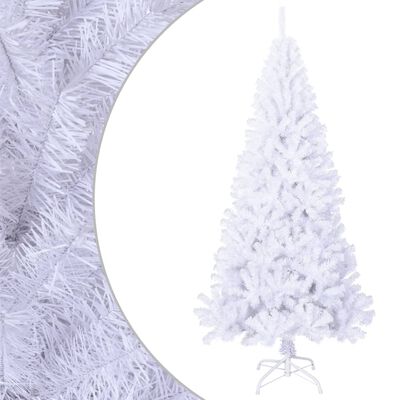 vidaXL Árbol de Navidad artificial con ramas gruesas PVC blanco 180 cm