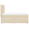 vidaXL Cama box spring con colchón tela color crema 160x200 cm
