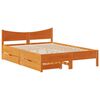 vidaXL Estructura cama con cajones madera pino marr&oacute;n cera 160x200 cm
