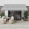 vidaXL Toldo retr&aacute;ctil aluminio y tela gris antracita y blanco 4x3 m
