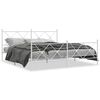 vidaXL Estructura cama sin colchón con estribo metal blanco 180x200 cm