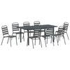 vidaXL Conjunto de Comedor de Jard&iacute;n 9 uds. Antracita