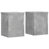 vidaXL Soportes de plantas 2 uds madera gris hormig&oacute;n 15x15x20 cm